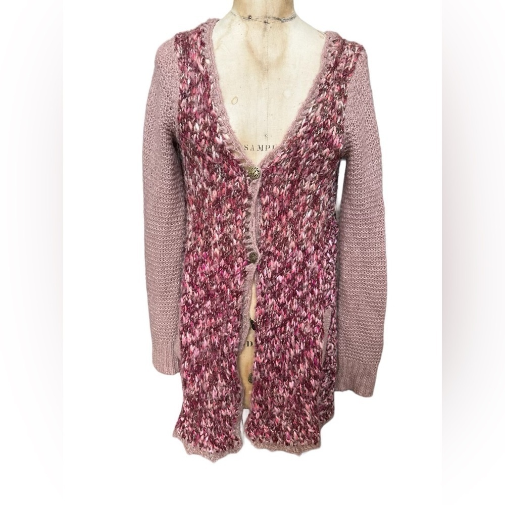 Free People bohemian chunky knit/open knit sweater women’s size S cottagecore
